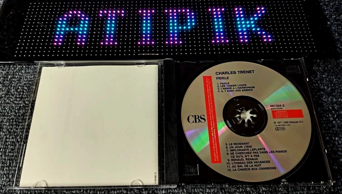 📀Charles Trenet - Fidèle - Vintage CD CBS Pépite Chanson Française Zeldzaam🔥 – photo 3